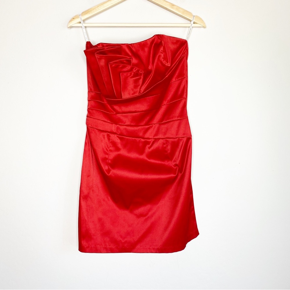 Jessica McClintock Gunne Sax Strapless Mini Cocktail Prom Dress Vintage Dress 5